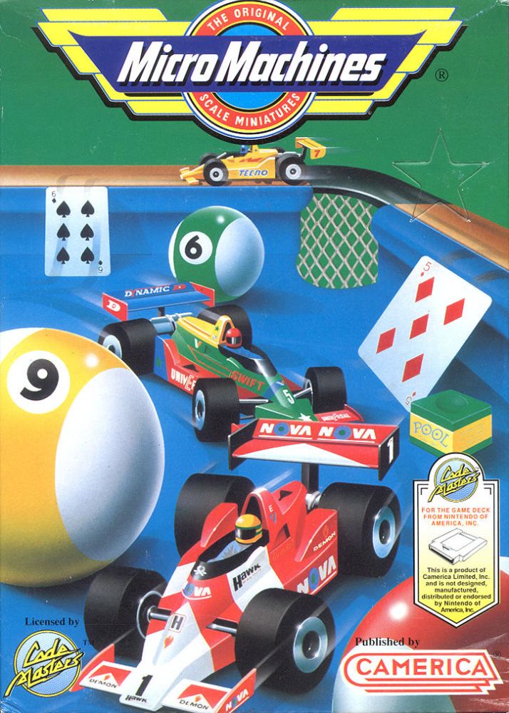 Micro Machines NES Cover