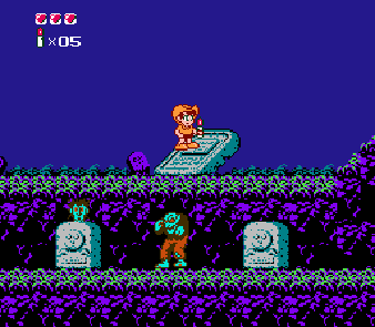 Adventures in the Magic Kingdom - Haunted Mansion level NES screenshot