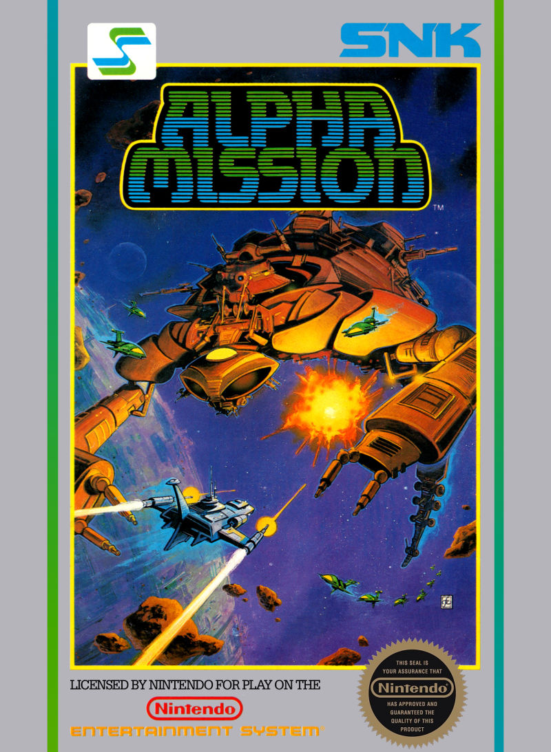 Alpha Mission NES Front Cover