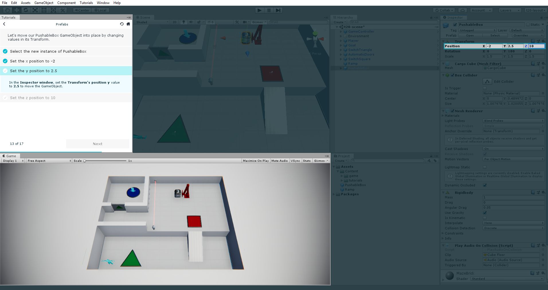 Erste Erfahrungen mit Unity