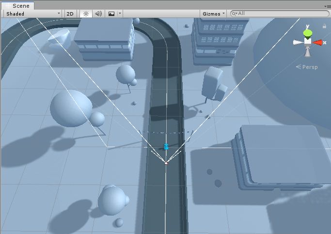 Unity Szene herausgezoomt Erste Erfahrungen in Unity: