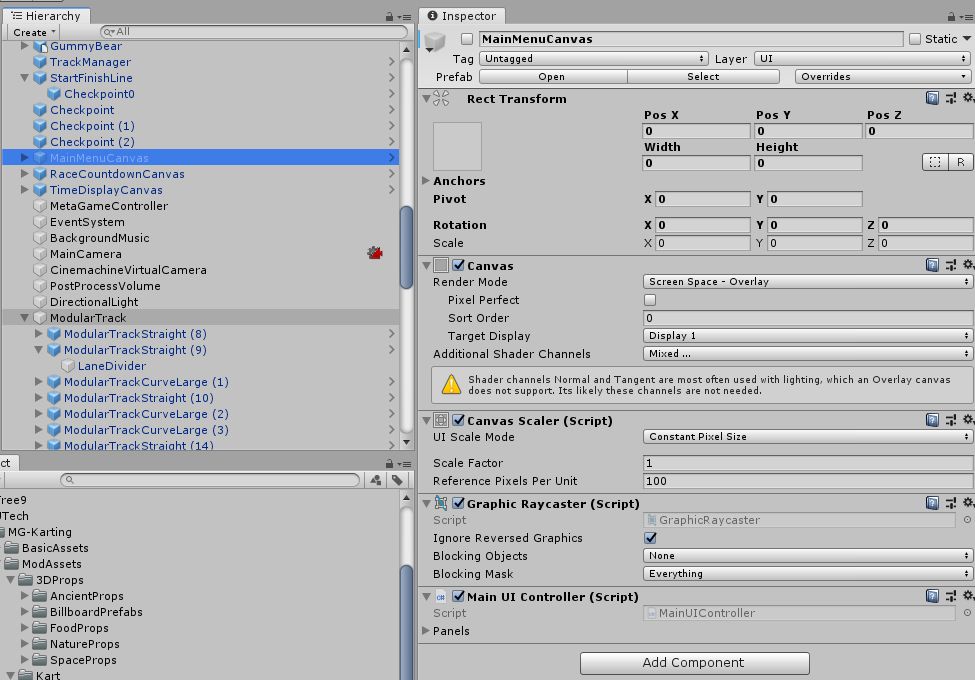 MainMenuCanvas Erste Erfahrungen in Unity