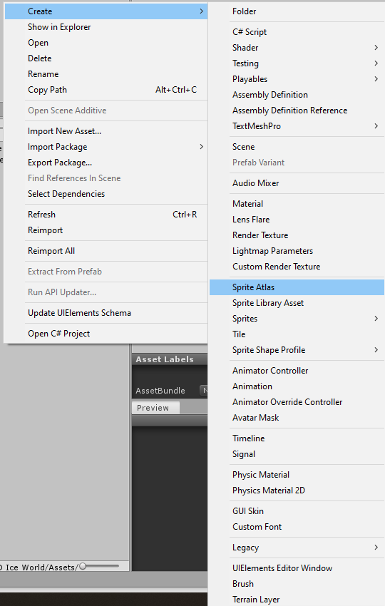 Sprite Atlas erstellen