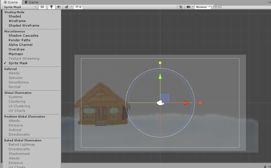 Sprite Mask zu sehen