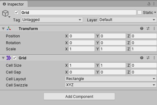 Tilemap im Inspectorfenster