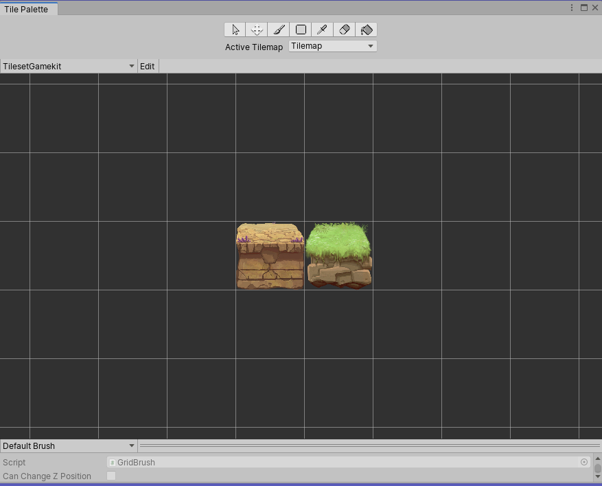Tile Palette 2D im 2D Game Kit