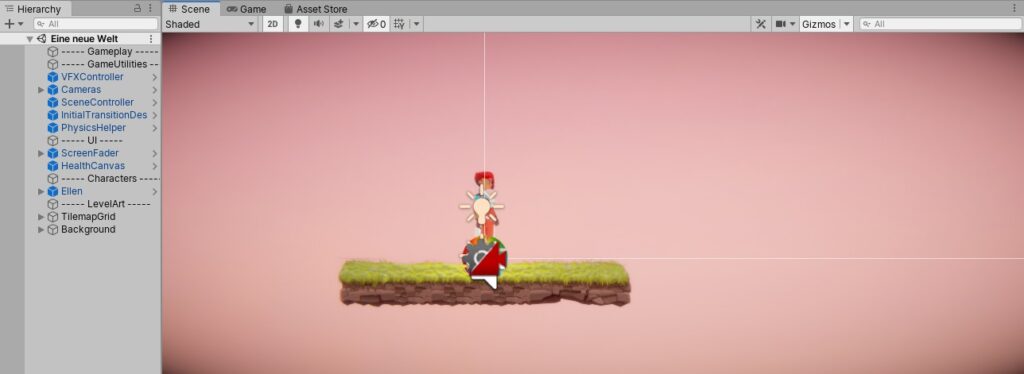 Unity neue Szene 2D Game Kit