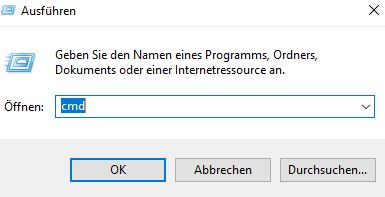 Ausführen cmd
