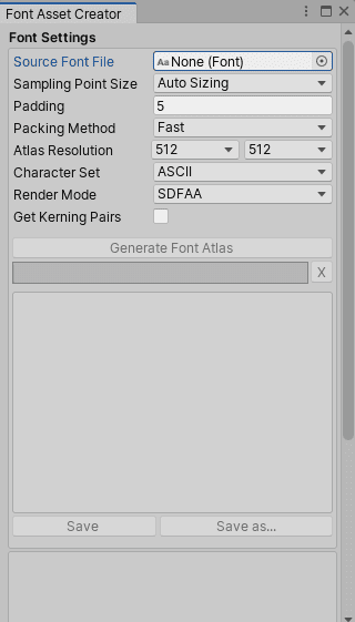 TextMesh Pro – Font Asset Creation