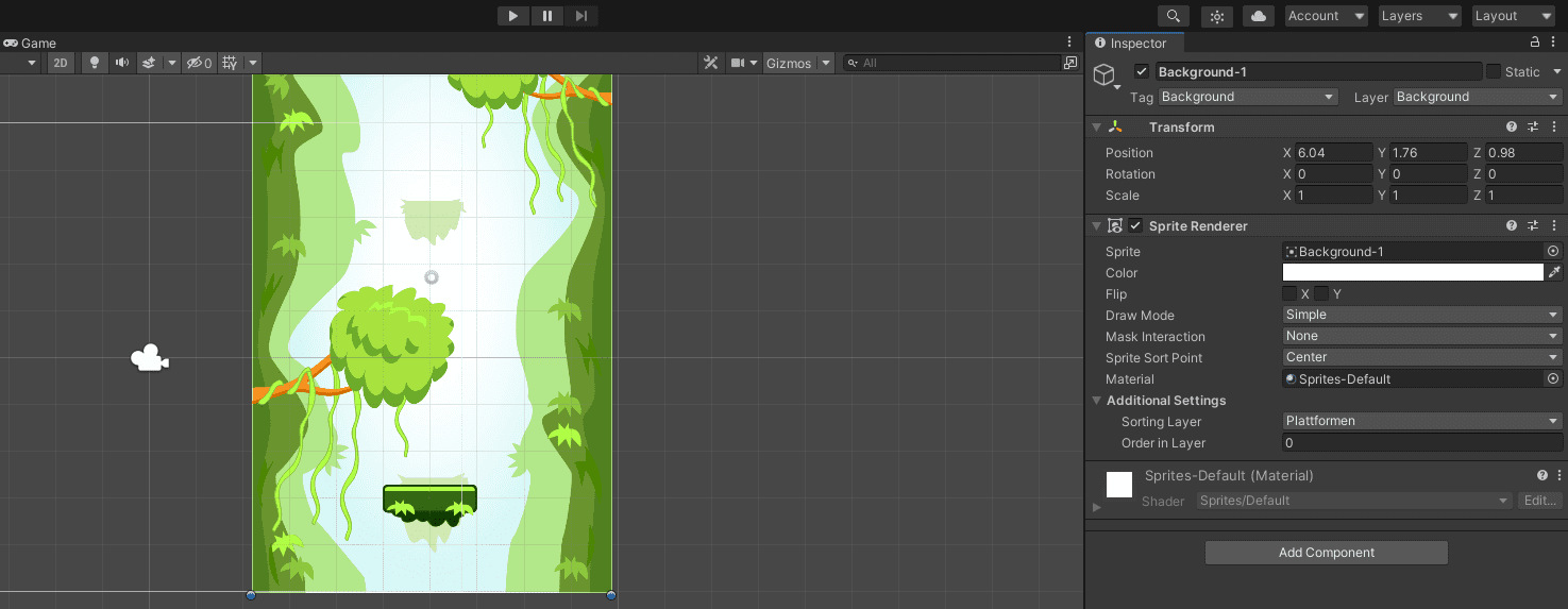 Plattformspiel Teil 1: Hilfe! Meine Plattform verschwindet hinter dem Hintergrund