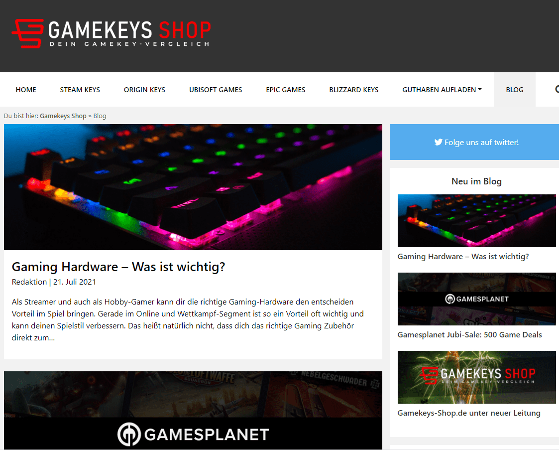 Gamekeys-shop Blog