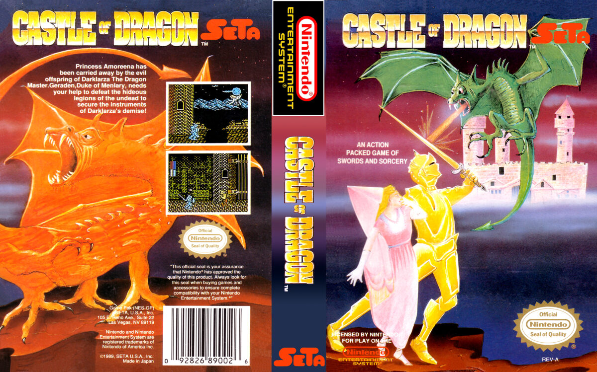 Castle of Dragon NES Cover